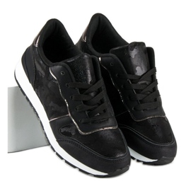 Sneakers nere con lacci nero 2
