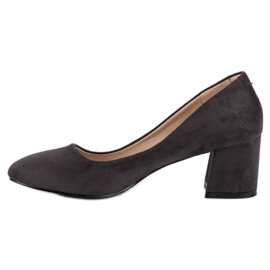 Décolleté VINCEZA in camoscio grigio 1