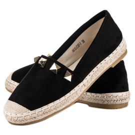 Bestelle Espadrillas nere con strass nero 2