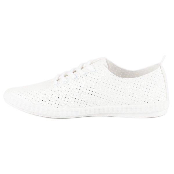 Sneakers bianche con traforo bianca 1