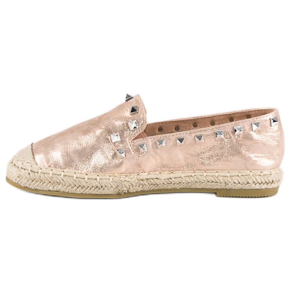 Forever Folie Espadrillas rosa con borchie 1