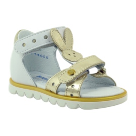 Bartek Sandalki Applicazione coniglio flessibile 31491 bianco/oro bianca 1