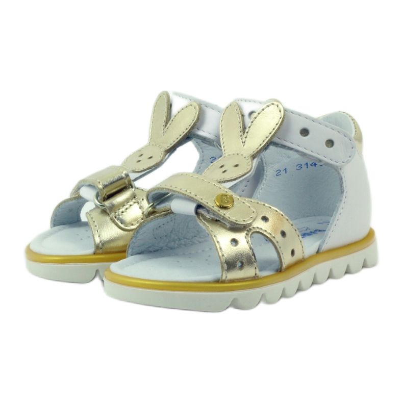 Bartek Sandalki Applicazione coniglio flessibile 31491 bianco/oro bianca 3