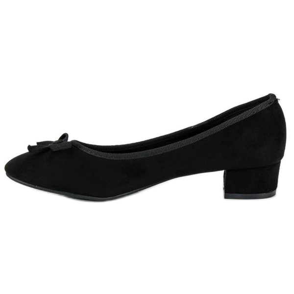 Décolleté con tacco basso nero 1