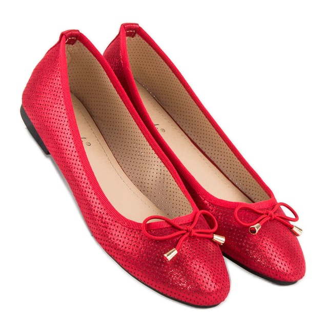 Super Mode Ballerine traforate rosso 1