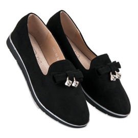 Eleganti ballerine in camoscio nero 1