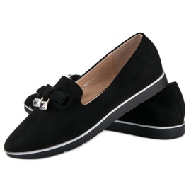 Eleganti ballerine in camoscio nero 2