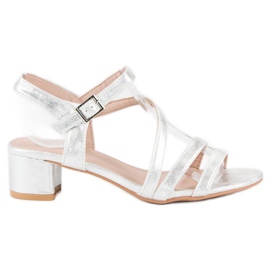 Ideal Shoes Sandali piatti grigio 1