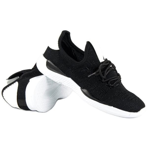 Sport Sneakers slip-on ariose bianco nero 2