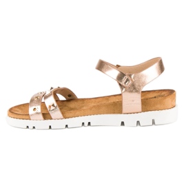 Forever Folie Sandali rosa con strass 1