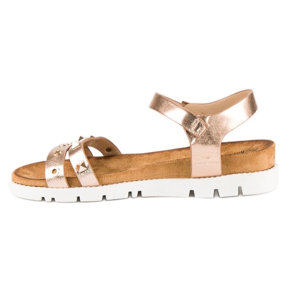 Forever Folie Sandali rosa con strass 1