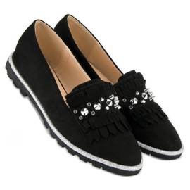 Forever Folie Eleganti mocassini in suede nero 1