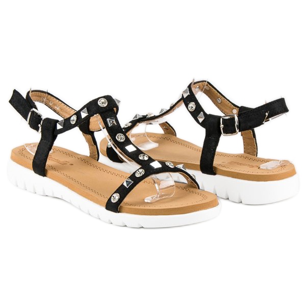 Bestelle Sandali piatti comodi nero 1