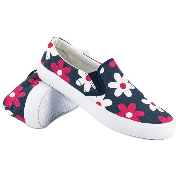 McKey Slip on sneakers con fiori blu 1