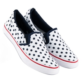 McKey Sneakers slipony a pois bianco 1