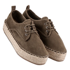 Seastar Espadrillas traforate sulla piattaforma verde 1