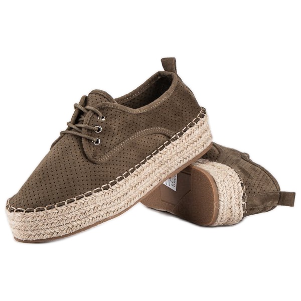 Seastar Espadrillas traforate sulla piattaforma verde 2