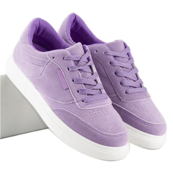 Sneakers sulla piattaforma viola 1
