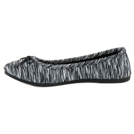 McKey Ballerine in tessuto a coste nero 1