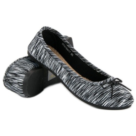 McKey Ballerine in tessuto a coste nero 2