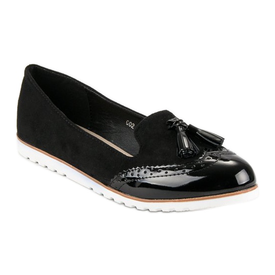 Super Me Mocassini Neri Con Frange nero 1
