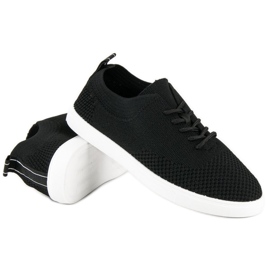 Super Me Sneakers allacciate in tela nero 1