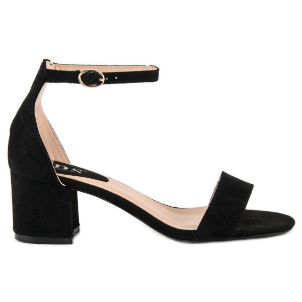 SDS Sandali con tacco basso nero 1