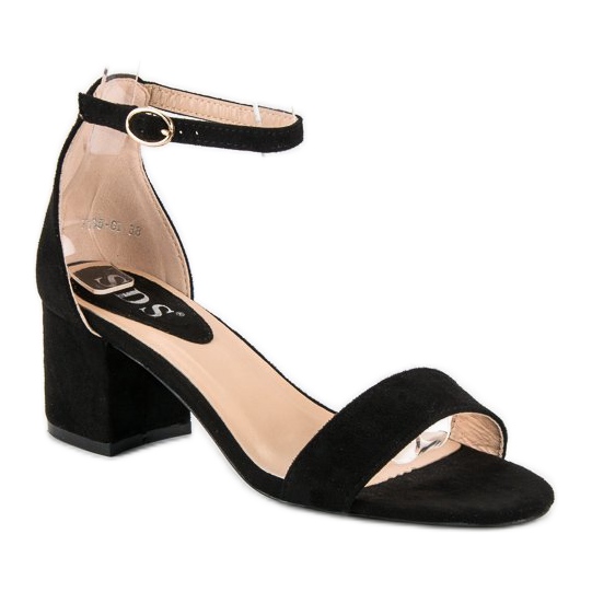 SDS Sandali con tacco basso nero 2
