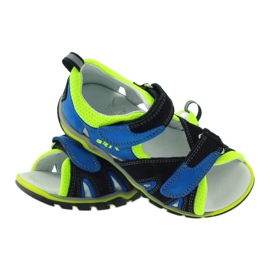 Sandali Su Velcro Bartek 16187 cobalto nero blu verde 3