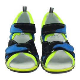 Sandali Su Velcro Bartek 16187 cobalto nero blu verde 4