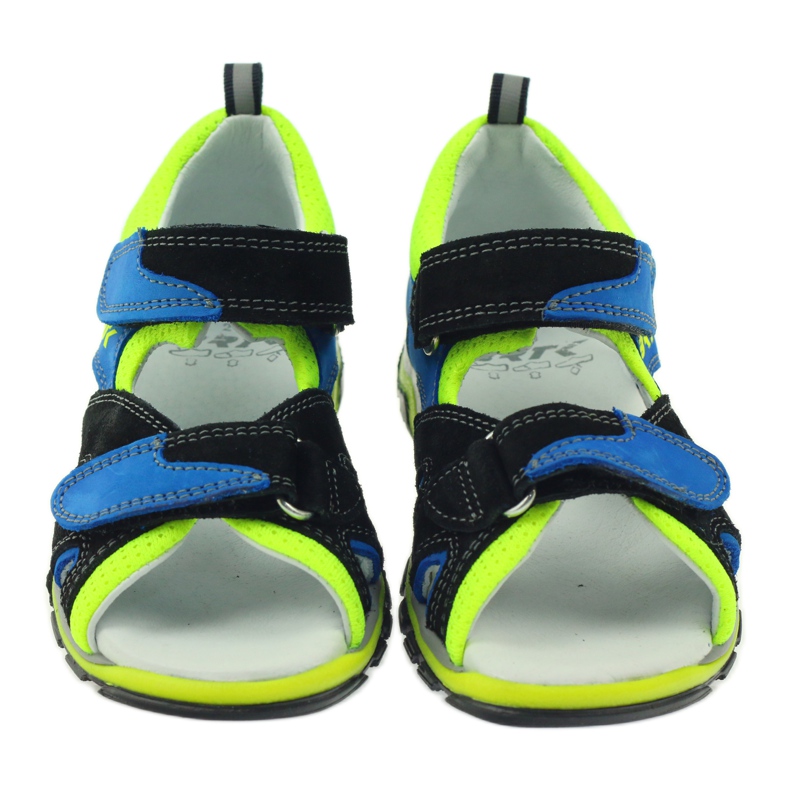 Sandali Su Velcro Bartek 16187 cobalto nero blu verde 4