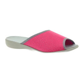Ciabatte per scarpe da donna Befado 254d088 ciabatte grigio rosa 1