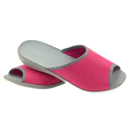 Ciabatte per scarpe da donna Befado 254d088 ciabatte grigio rosa 3
