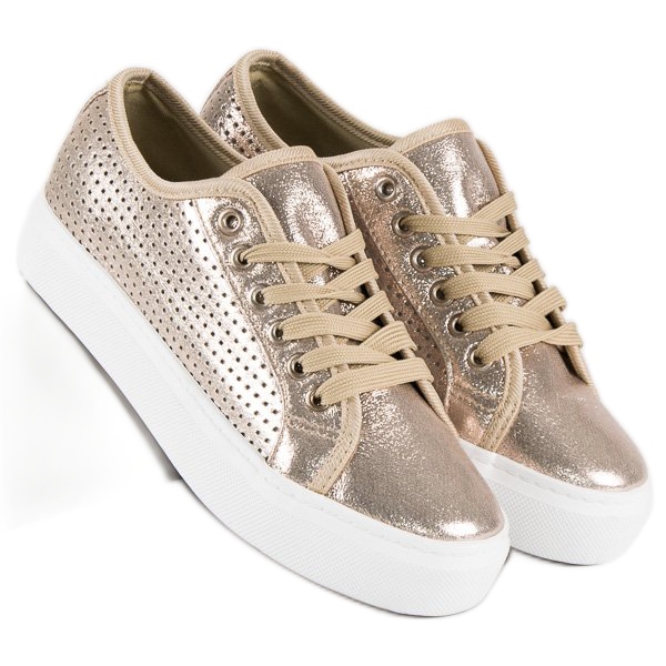 McKey Sneakers annodate dorate d'oro 1