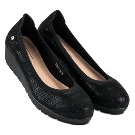 Filippo Ballerine nere con zeppa nero 1