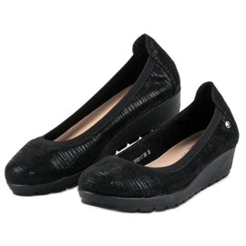 Filippo Ballerine nere con zeppa nero 2