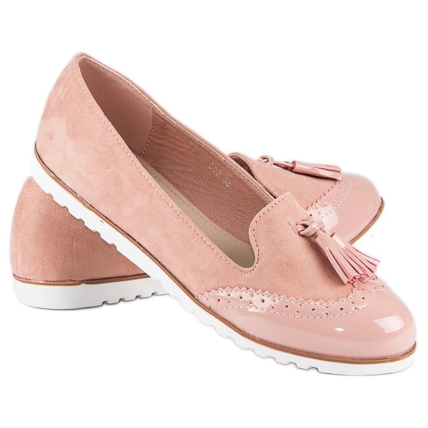 Super Me Mocassini rosa con frange 2