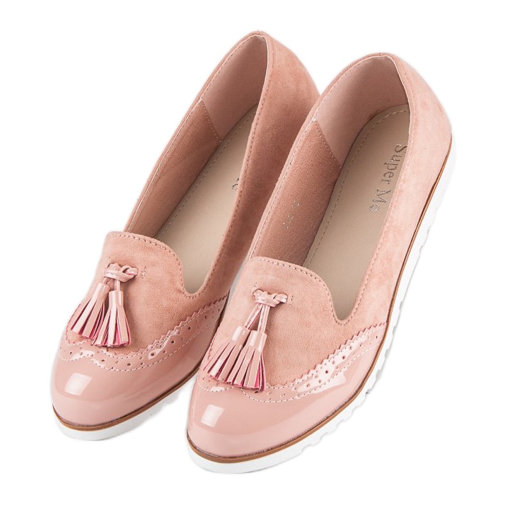 Super Me Mocassini rosa con frange 1