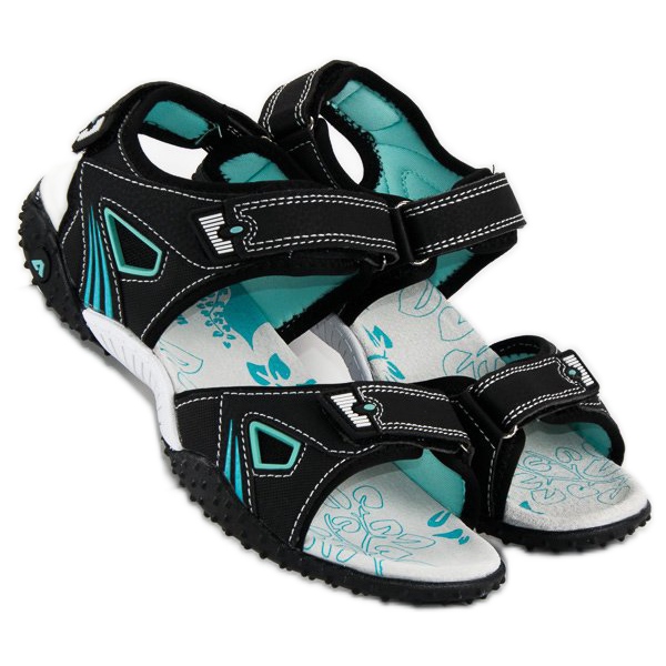 American Club Comodi sandali da donna americani nero 2