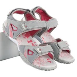 American Club Comodi sandali da donna americani grigio 1