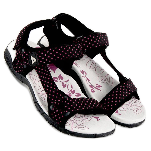American Club Sandali americani in tessuto con velcro nero 2