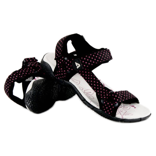 American Club Sandali americani in tessuto con velcro nero 1