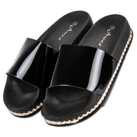 Anesia Paris Pantofole da donna nere nero 1