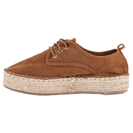 Seastar Espadrillas traforate sulla piattaforma marrone 1