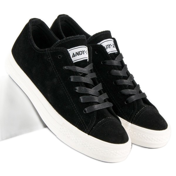 Andy Z Sneakers stringate in camoscio nero 2