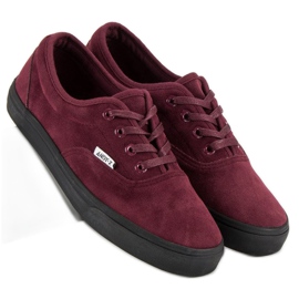 Andy Z Sneakers in camoscio bordeaux rosso 2