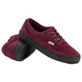 Andy Z Sneakers in camoscio bordeaux rosso 1