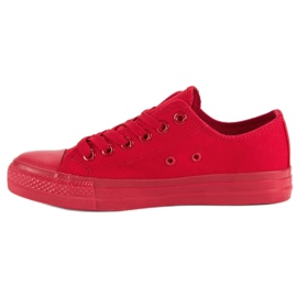 Sneakers rosse con rilegatura rosso 1