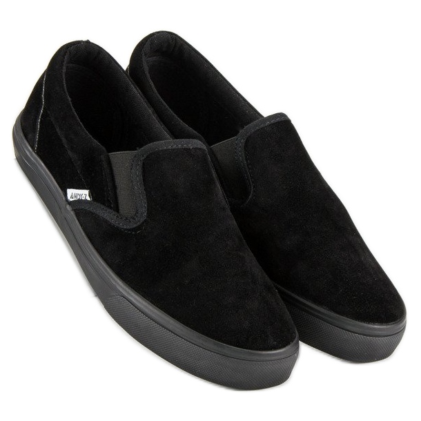 Andy Z Slip-on in camoscio nero 1