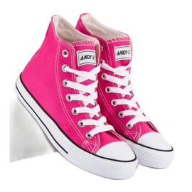 Andy Z Sneakers classiche sopra la caviglia rosa 2